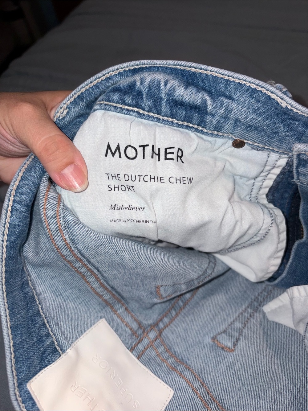 Mother Embroidered Floral Denim Shorts - Blue size 26 - Picture 11 of 14